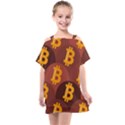 Cryptocurrency Bitcoin Digital Kids  One Piece Chiffon Dress View1