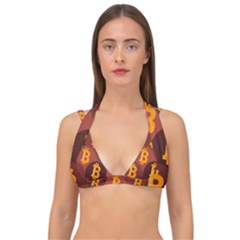 Cryptocurrency Bitcoin Digital Double Strap Halter Bikini Top by HermanTelo