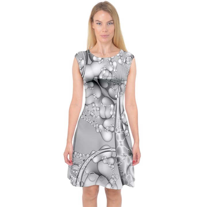 Illustrations Entwine Fractals Capsleeve Midi Dress