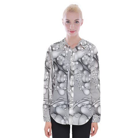 Illustrations Entwine Fractals Womens Long Sleeve Shirt by HermanTelo