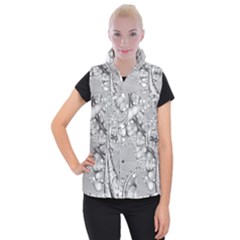 Illustrations Entwine Fractals Women s Button Up Vest by HermanTelo