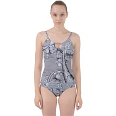 Illustrations Entwine Fractals Cut Out Top Tankini Set