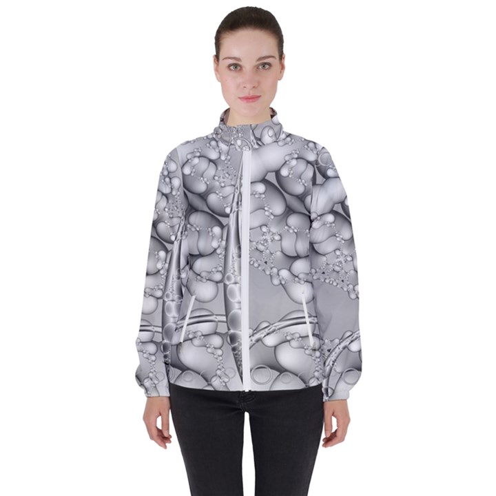 Illustrations Entwine Fractals Women s High Neck Windbreaker