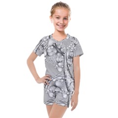 Illustrations Entwine Fractals Kids  Mesh Tee And Shorts Set