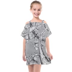 Illustrations Entwine Fractals Kids  One Piece Chiffon Dress by HermanTelo