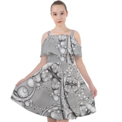 Illustrations Entwine Fractals Cut Out Shoulders Chiffon Dress by HermanTelo