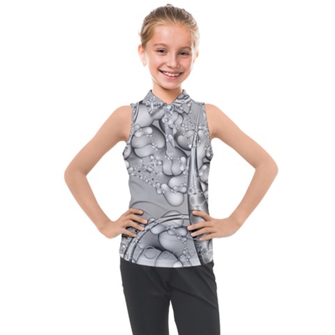 Illustrations Entwine Fractals Kids  Sleeveless Polo Tee by HermanTelo