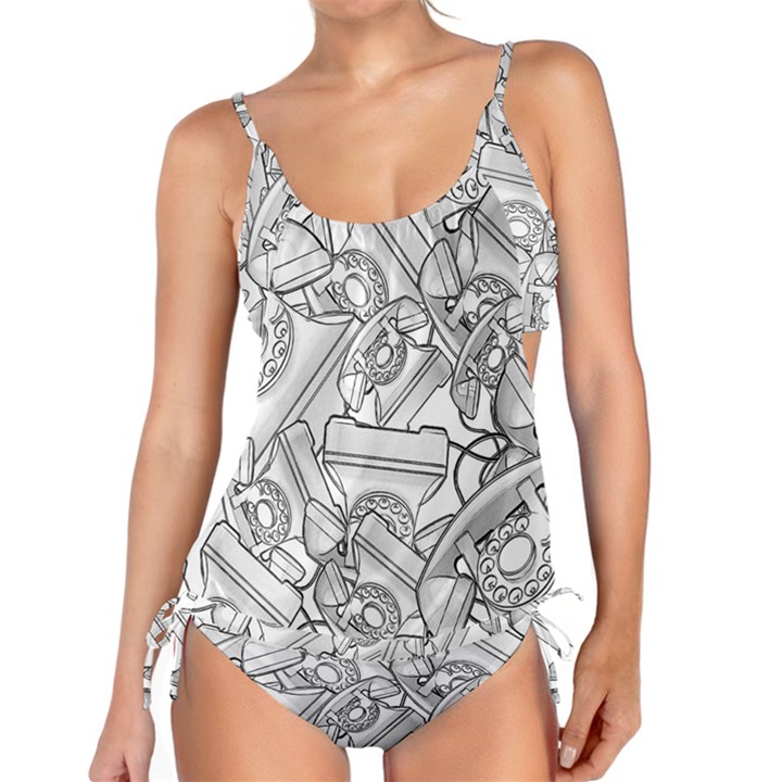 Phone Communication Technology Tankini Set