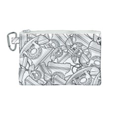 Phone Communication Technology Canvas Cosmetic Bag (medium) by HermanTelo