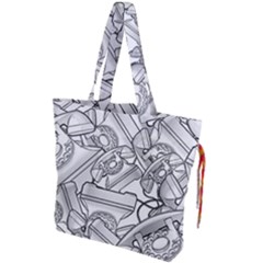 Phone Communication Technology Drawstring Tote Bag