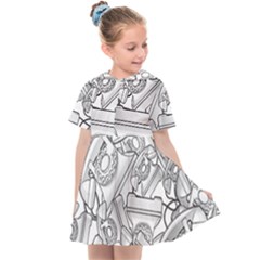 Phone Communication Technology Kids  Sailor Dress