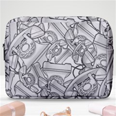 Phone Communication Technology Make Up Pouch (large) by HermanTelo