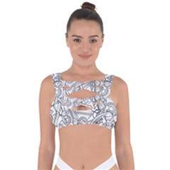 Phone Communication Technology Bandaged Up Bikini Top by HermanTelo