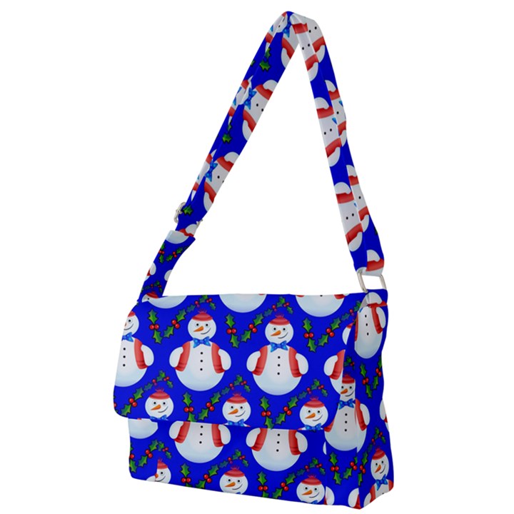 Seamless Snow Cool Full Print Messenger Bag (L)