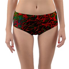 Background Pattern Texture Reversible Mid-waist Bikini Bottoms