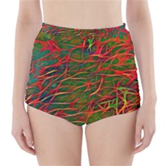 Background Pattern Texture High-waisted Bikini Bottoms