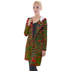 Background Pattern Texture Hooded Pocket Cardigan