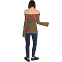 Background Pattern Texture Off Shoulder Long Sleeve Top View2