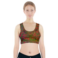 Background Pattern Texture Sports Bra With Pocket