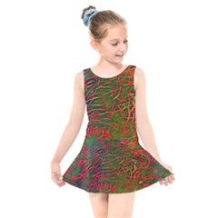 Background Pattern Texture Kids  Skater Dress Swimsuit by HermanTelo