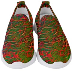 Background Pattern Texture Kids  Slip On Sneakers by HermanTelo