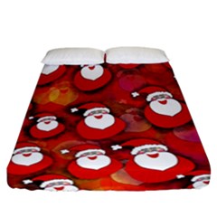 Santa Clause Fitted Sheet (california King Size) by HermanTelo