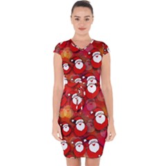 Santa Clause Capsleeve Drawstring Dress  by HermanTelo