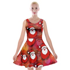 Santa Clause Velvet Skater Dress