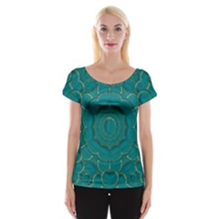 Over The Calm Sea Is The Most Beautiful Star Cap Sleeve Top by pepitasart