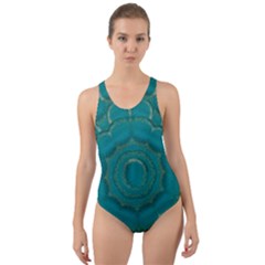 Over The Calm Sea Is The Most Beautiful Star Cut-out Back One Piece Swimsuit by pepitasart