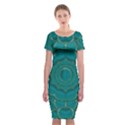 Over The Calm Sea Is The Most Beautiful Star Classic Short Sleeve Midi Dress View1