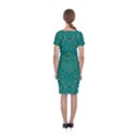 Over The Calm Sea Is The Most Beautiful Star Classic Short Sleeve Midi Dress View2