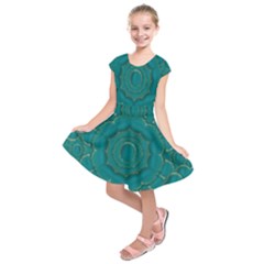 Over The Calm Sea Is The Most Beautiful Star Kids  Short Sleeve Dress by pepitasart