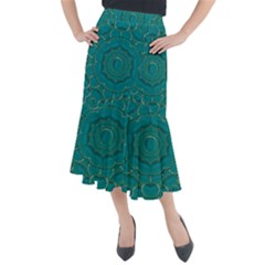 Over The Calm Sea Is The Most Beautiful Star Midi Mermaid Skirt by pepitasart