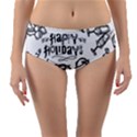 Christmas Seamless Pattern Doodle Style Reversible Mid-Waist Bikini Bottoms View1