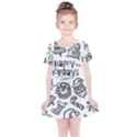 Christmas Seamless Pattern Doodle Style Kids  Simple Cotton Dress View1