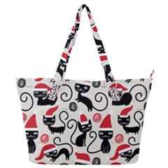 Cute Christmas Seamless Pattern Vector Full Print Shoulder Bag