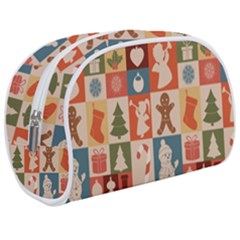 Cute Christmas Seamless Pattern Vector Makeup Case (medium) by Vaneshart