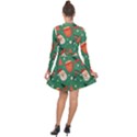 Colorful Funny Christmas Pattern Long Sleeve Panel Dress View2