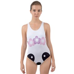 Panda Face Cut-out Back One Piece Swimsuit by PhotoThisxyz