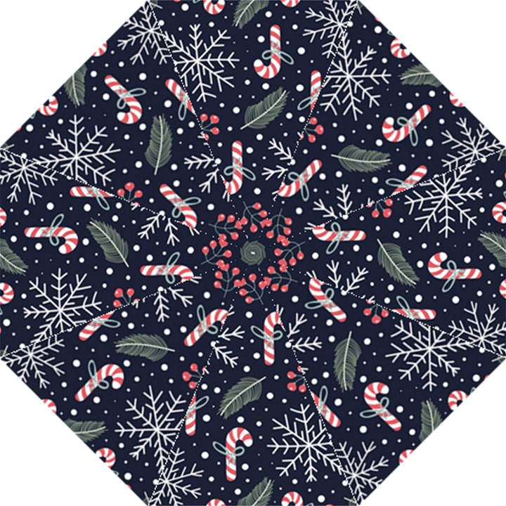 Holiday Seamless Pattern With Christmas Candies Snoflakes Fir Branches Berries Hook Handle Umbrellas (Medium)