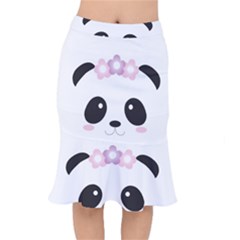 Panda Face Short Mermaid Skirt