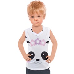 Panda Face Kids  Sport Tank Top