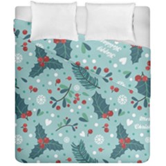 Seamless Pattern With Berries Leaves Duvet Cover Double Side (california King Size) by Vaneshart