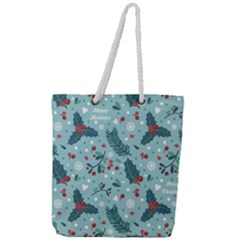 Seamless Pattern With Berries Leaves Full Print Rope Handle Tote (large) by Vaneshart