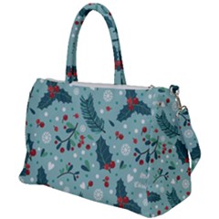 Seamless Pattern With Berries Leaves Duffel Travel Bag by Vaneshart