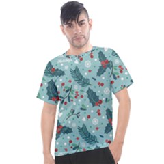 Seamless Pattern With Berries Leaves Men s Sport Top