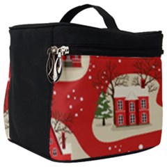 Christmas New Year Seamless Pattern Make Up Travel Bag (big) by Vaneshart