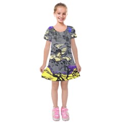 Motion And Emotion 1 1 Kids  Short Sleeve Velvet Dress