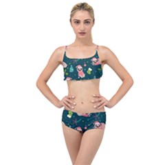 Pattern Christmas Funny Layered Top Bikini Set by Vaneshart